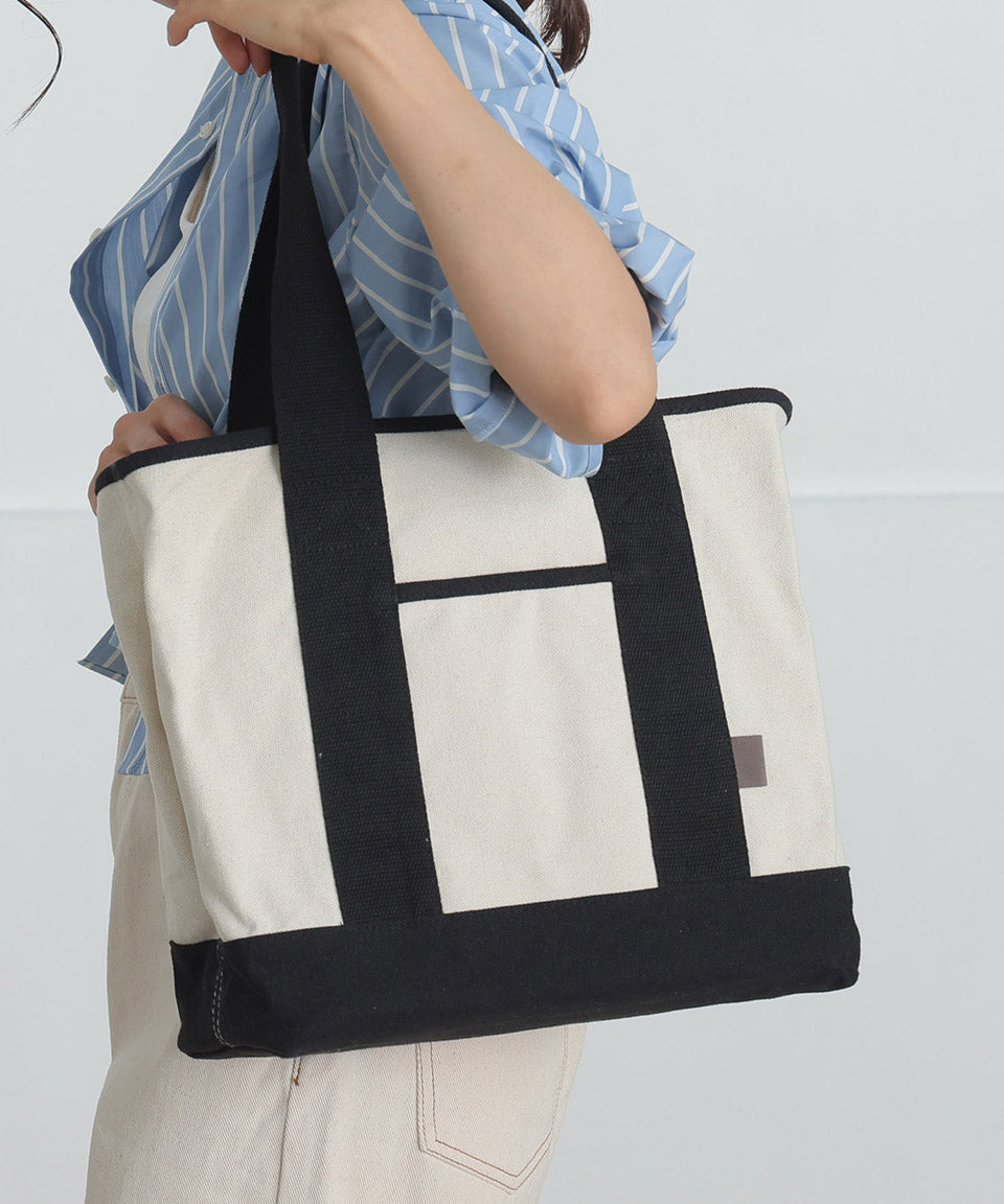 アルトローズ ALTROSE トートバッグ トート 大きめ 大容量 a4 A4手提げ 肩掛け 通勤 通学 多収納 レディース バッグ 仕切り 収納 整理整頓 ルーム （アイボリーブラック） アイボリーブラック