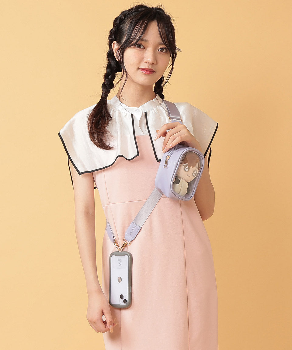 アルトローズ ALTROSE ぬいポーチ付き スマホショルダー スマホ ベルト ぬいポーチ ぬいバッグ ぬい ぬいぐるみ 収納 オタ活 推し活 推し （パープル） パープル