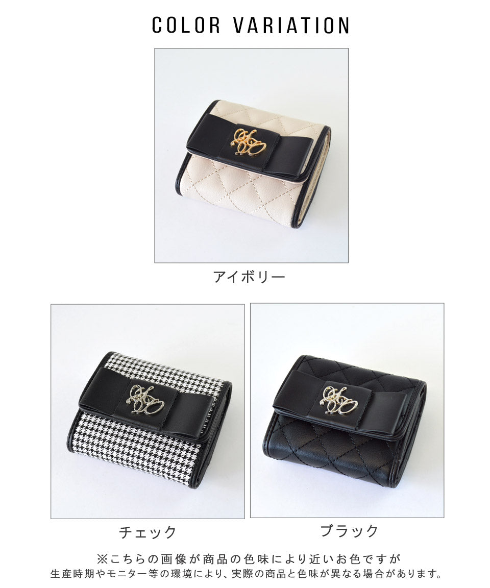 アルトローズ ALTROSE リボン ボックスコイン 三つ折り財布 ミニ財布 ホイップ