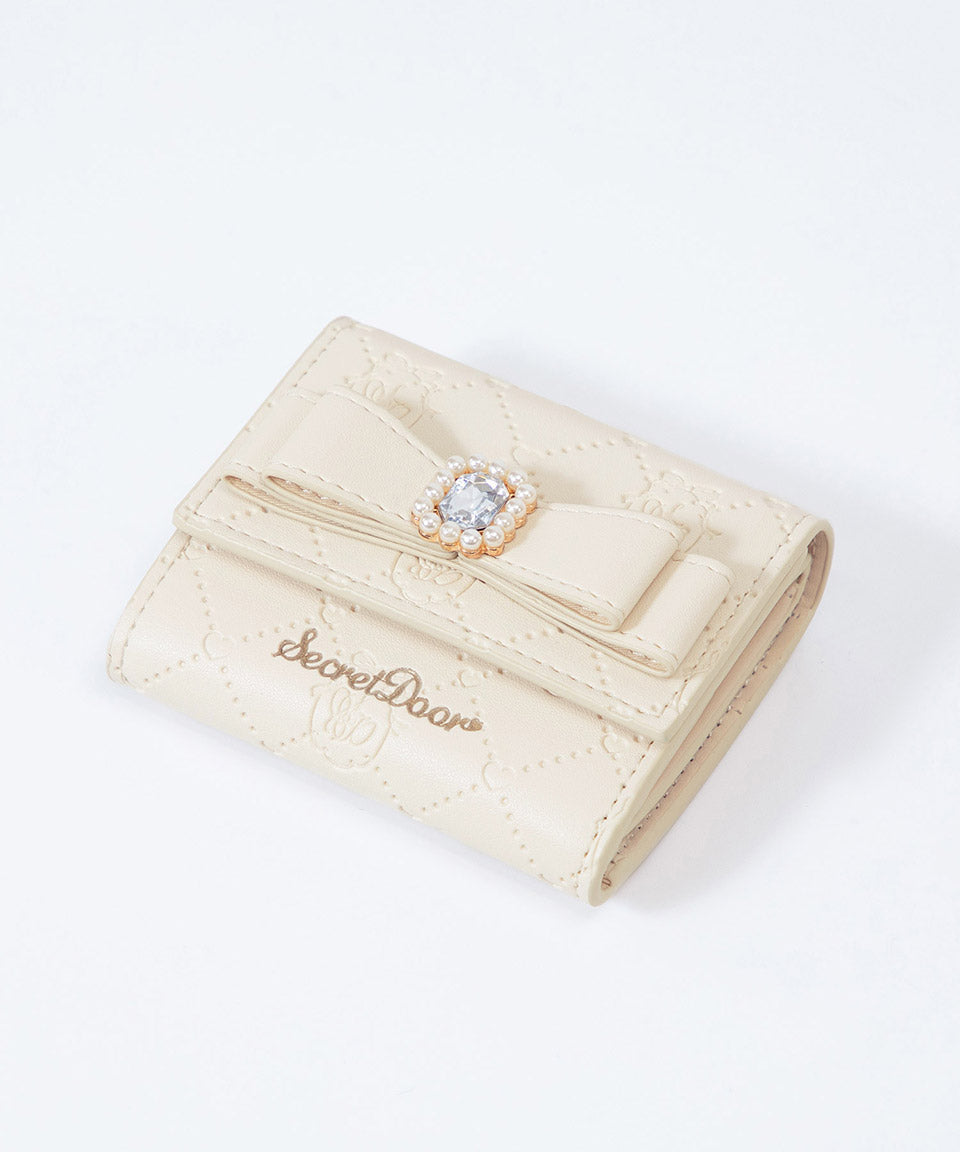 Altorose ALTROSE Ribbon Bijou Box Coin 3-Fold Wallet Tri-Fold Wallet Mini Wallet Mini Wallet Potage