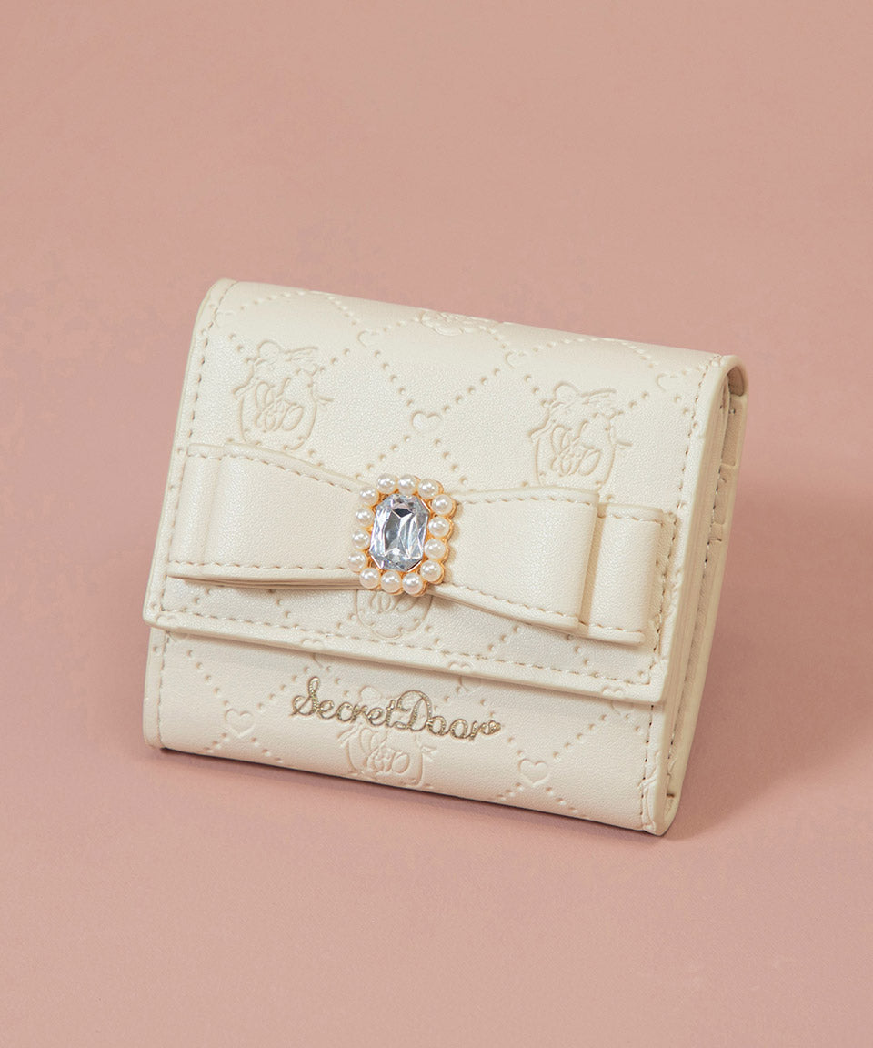 Altorose ALTROSE Ribbon Bijou Box Coin 3-Fold Wallet Tri-Fold Wallet Mini Wallet Mini Wallet Potage