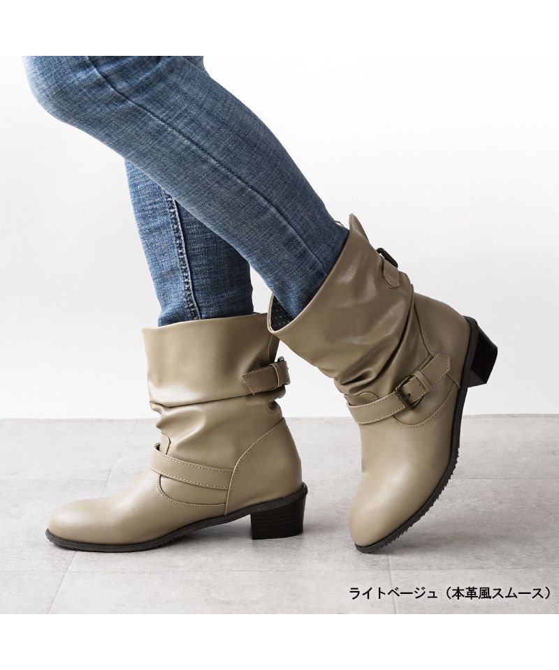 アレッタ ALETTA 究極のレインブーツ レディース ショート  くしゅくしゅ エンジニアブーツ おしゃれ 防水 雨天兼用 外反母趾 甲高 幅広 ワイズ長靴 防滑 抗菌 防臭
