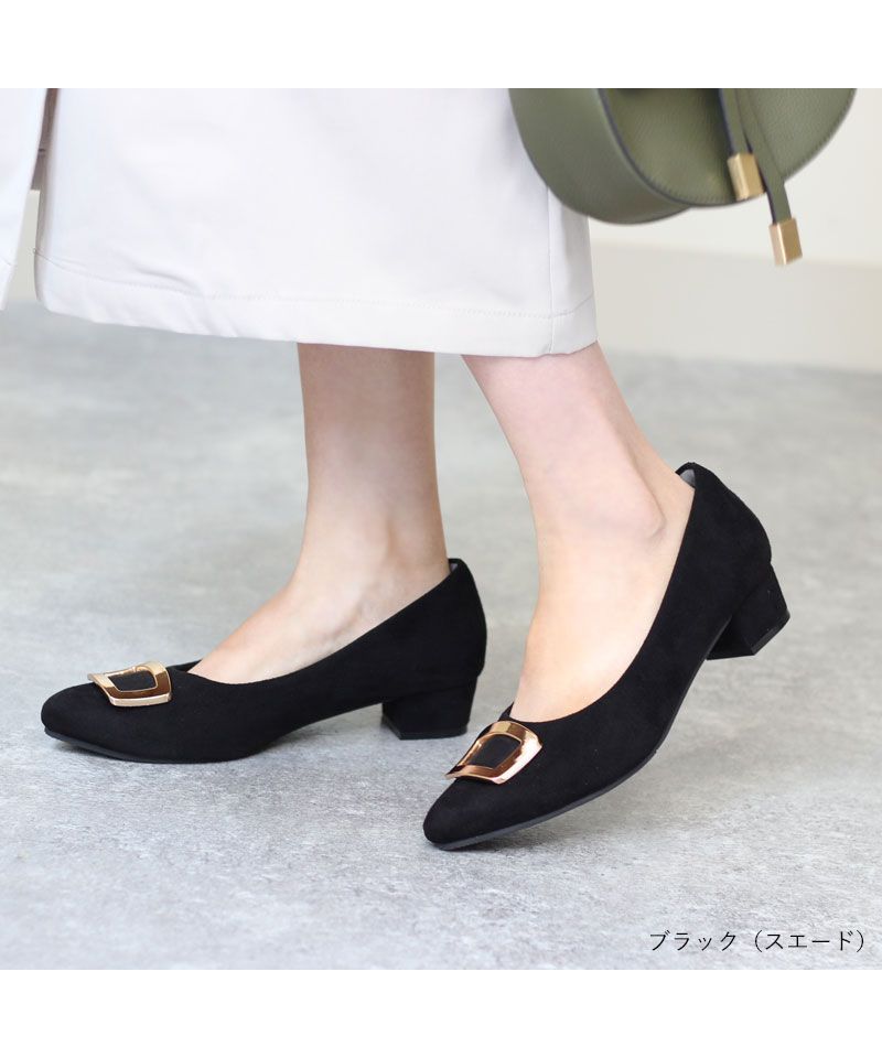 アレッタ ALETTA パンプス ローヒール 黒 ブラック 痛くない 幅広 走れる アーモンドトゥ 3cmヒール ぺたんこ ベージュ 春 夏 秋 冬 外反拇趾 甲高 リクルート ポイン