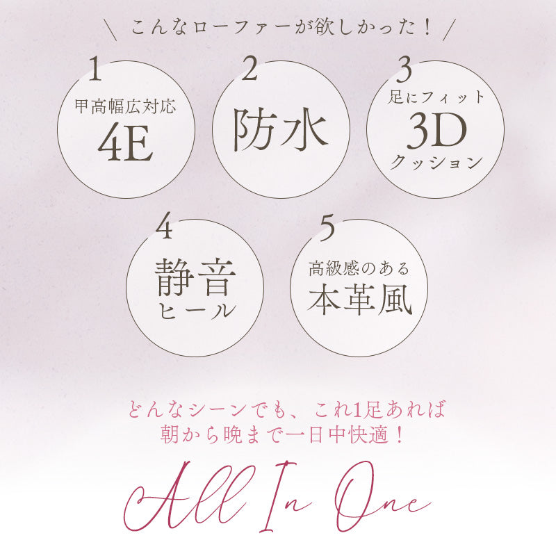 アレッタ ALETTA ローファー レディース ALETTA 防水 ラウンドトゥ 2.5cmヒール パンプス 歩きやすい 疲れない 痛くない 走れる （ベージュ（本革風スムース）） ベージュ（本革風スムース）