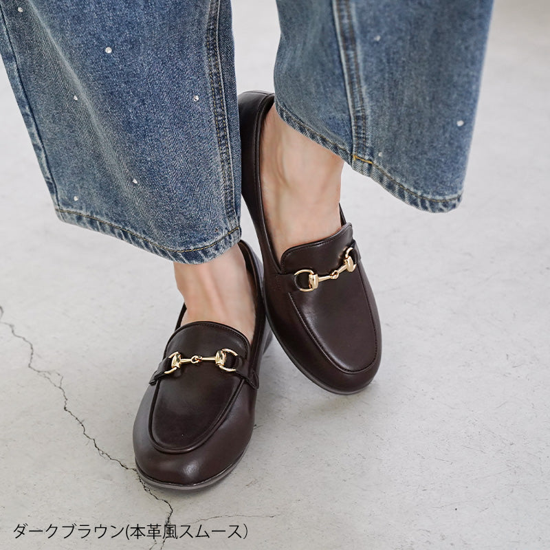 アレッタ ALETTA ローファー レディース ALETTA 防水 ラウンドトゥ 2.5cmヒール パンプス 歩きやすい 疲れない 痛くない 走れる （ベージュ（本革風スムース）） ベージュ（本革風スムース）