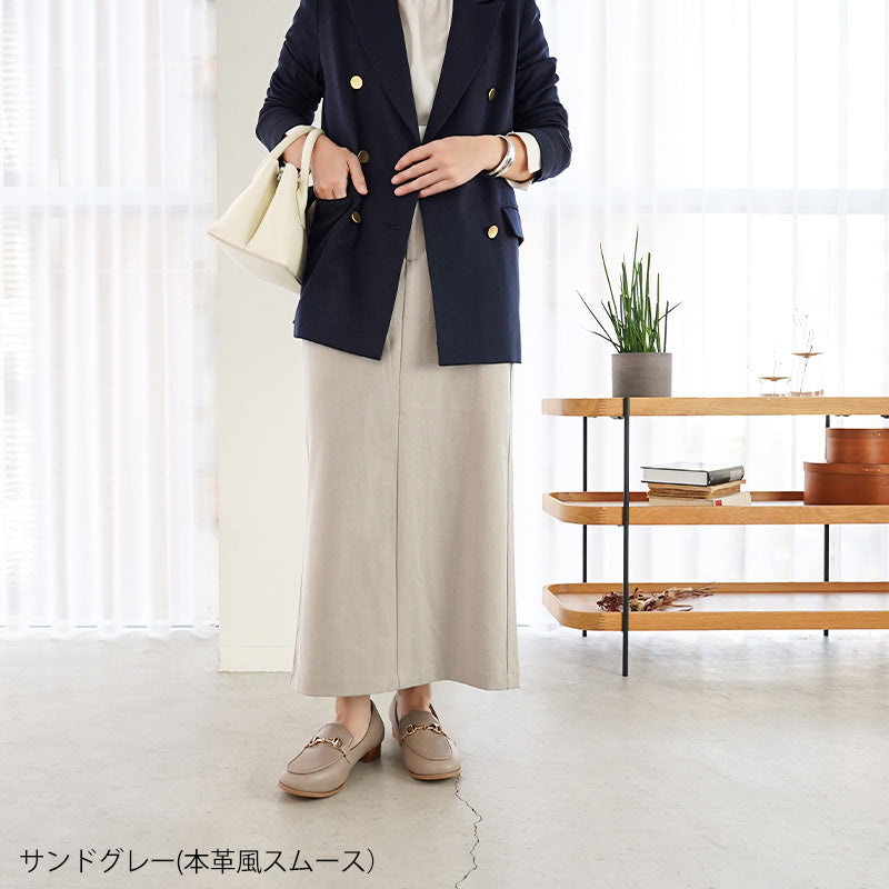 アレッタ ALETTA ローファー レディース ALETTA 防水 ラウンドトゥ 2.5cmヒール パンプス 歩きやすい 疲れない 痛くない 走れる （ベージュ（本革風スムース）） ベージュ（本革風スムース）