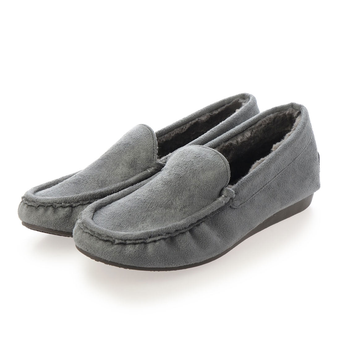 アレッタ ALETTA Lirio blanco フェイクファー モカシンカジュアルシューズ