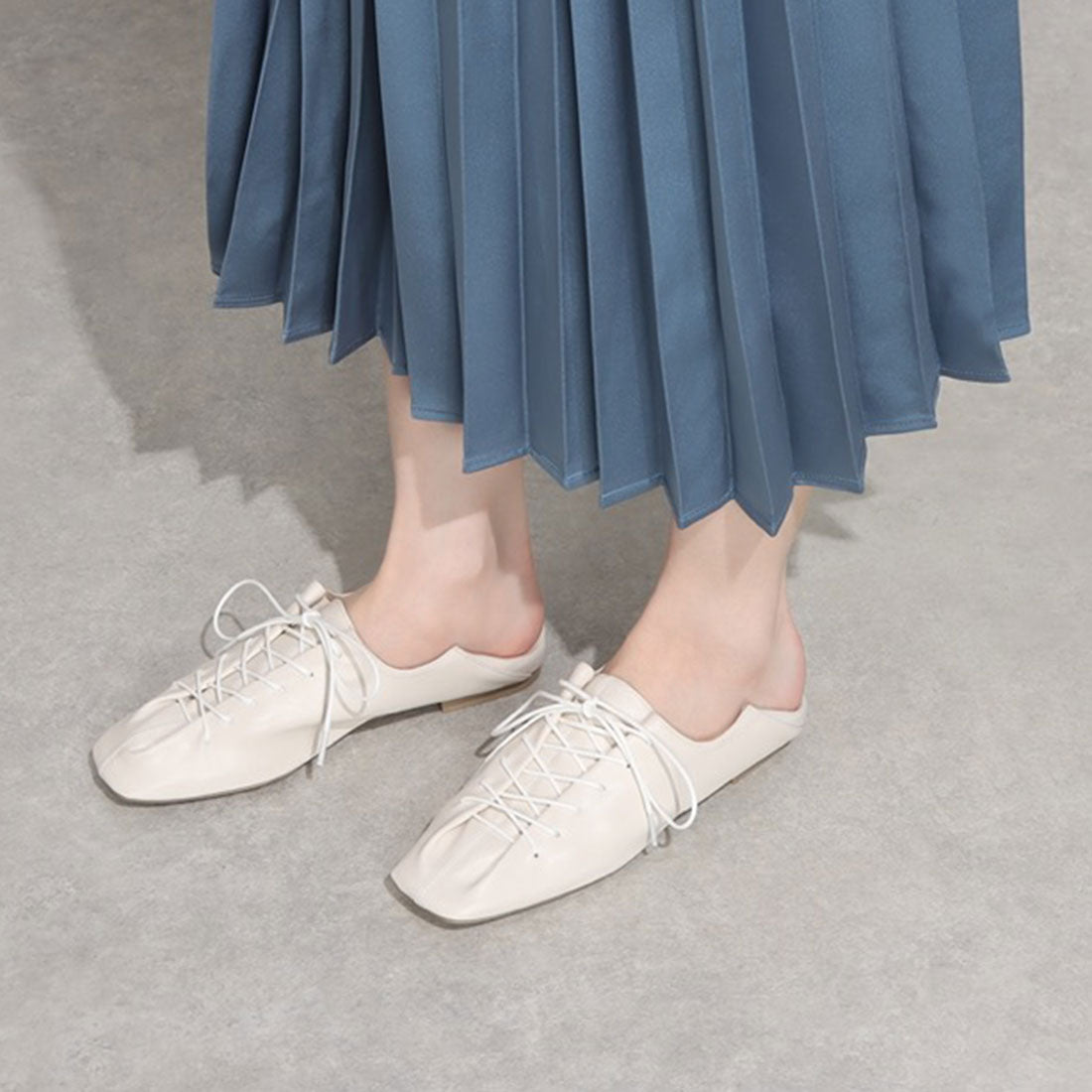 アレッタ ALETTA やわらかスクエアトゥ 2WAY マニッシュシューズ