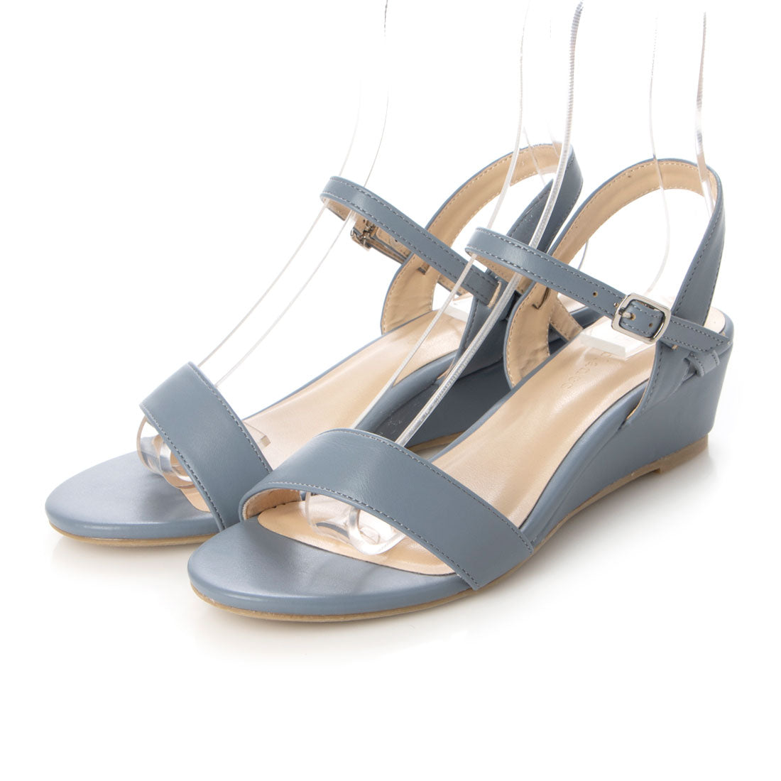 アレッタ ALETTA 華奢ストラップ ウェッジサンダル,BLU