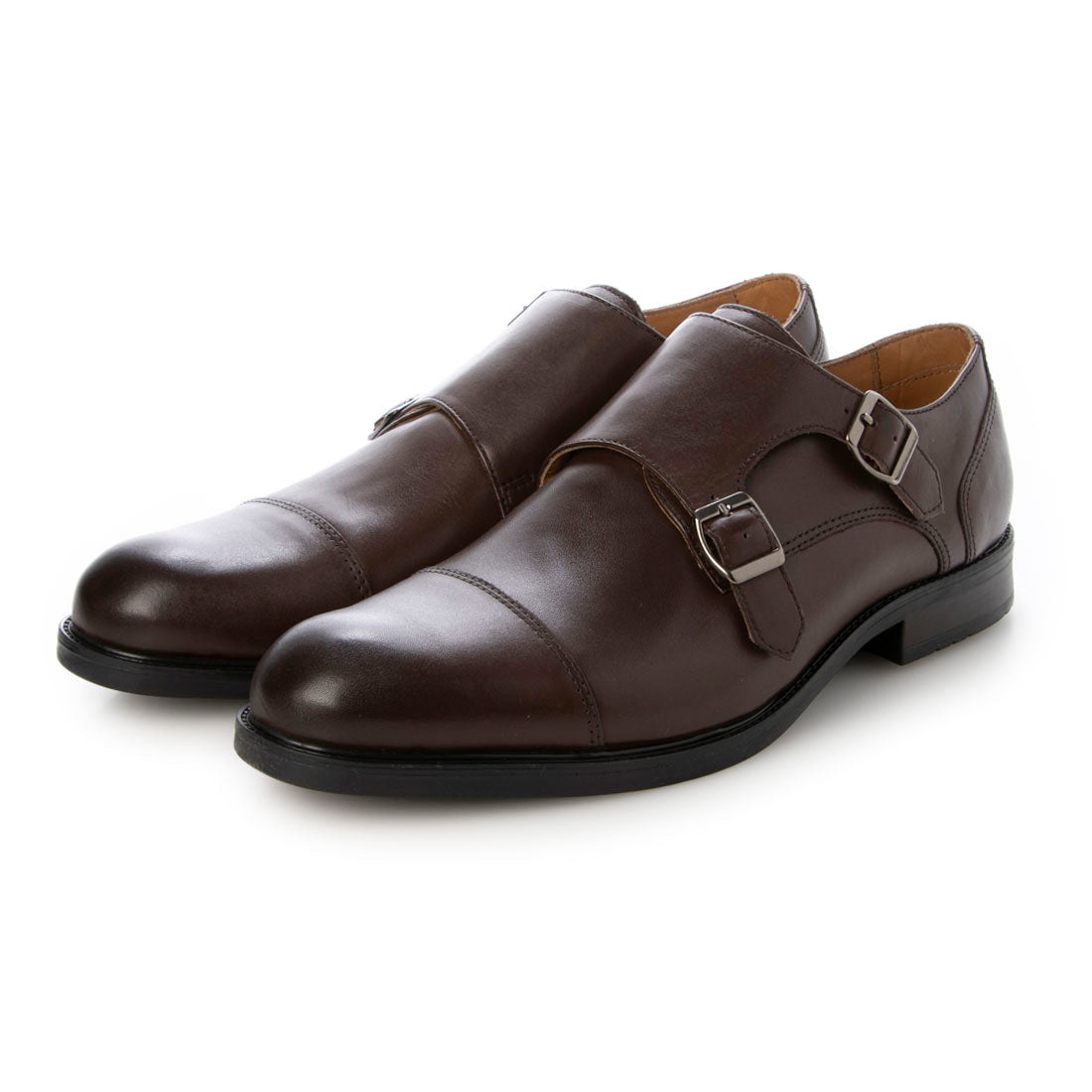 Alfred Cox ALFRED COX Lined with cowhide for breathability, high-quality specification Round toe business shoes for men Double monk straight tip business casual dress shoes Alfred Cox ALFRED COX