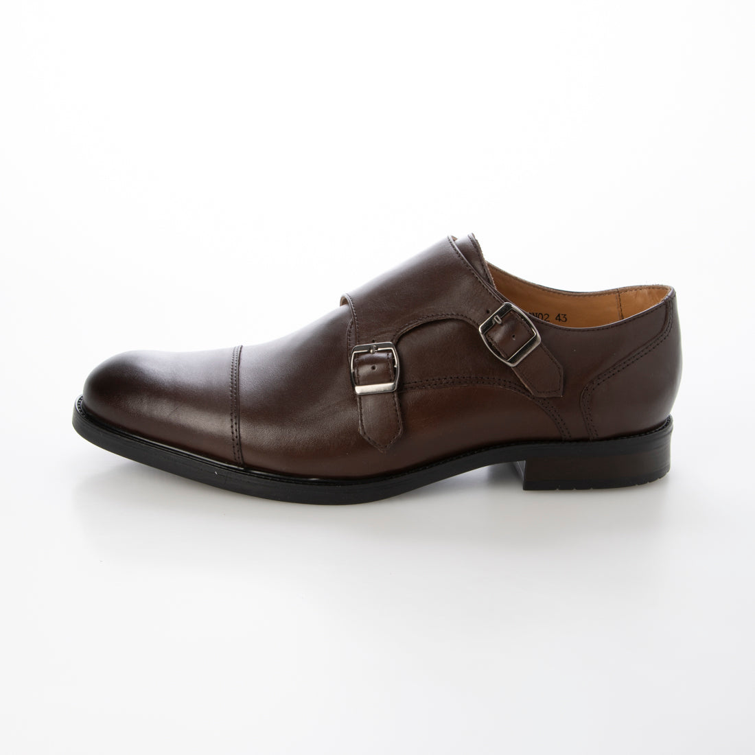 Alfred Cox ALFRED COX Lined with cowhide for breathability, high-quality specification Round toe business shoes for men Double monk straight tip business casual dress shoes Alfred Cox ALFRED COX