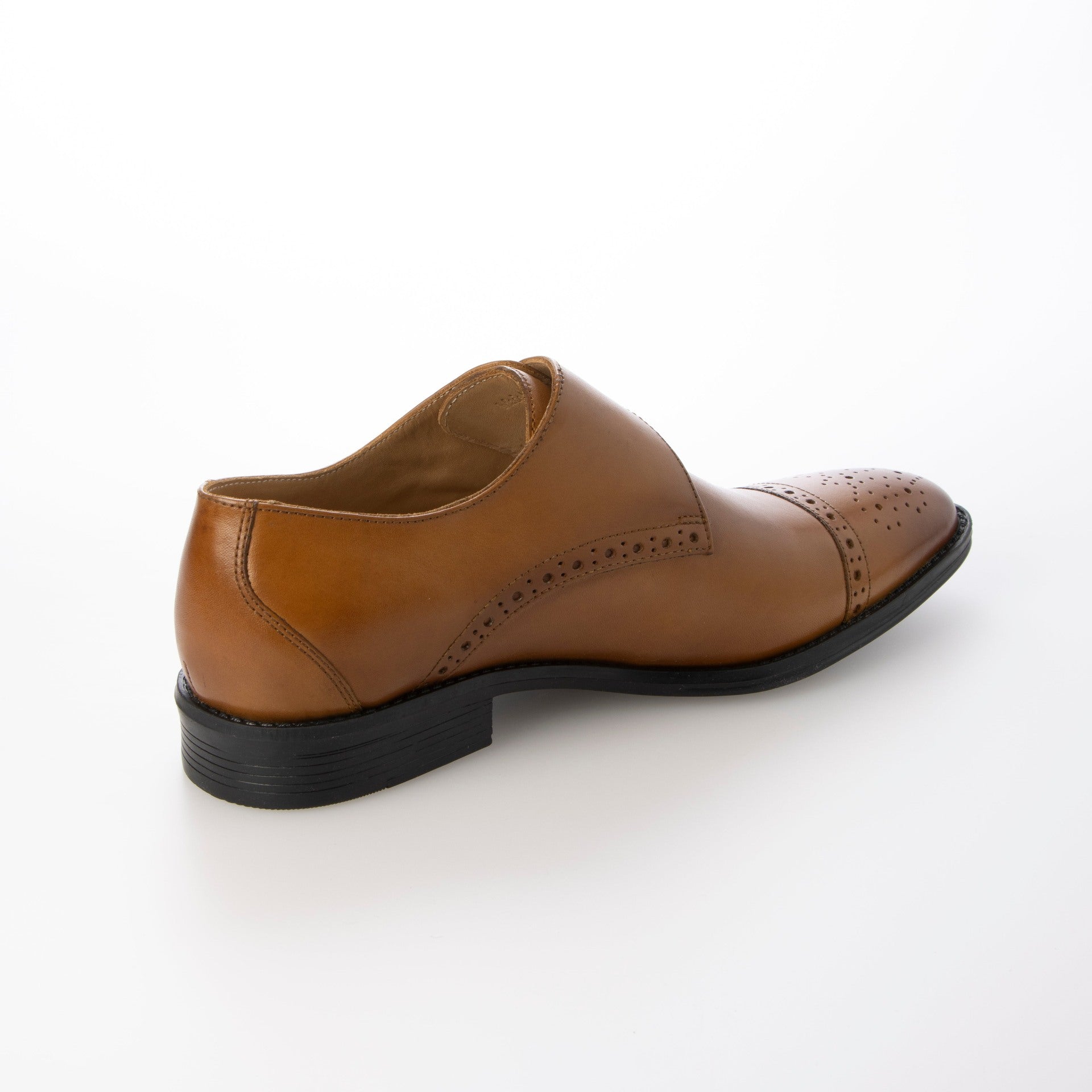 ライニングまで本革で蒸れない セミロングノーズ ビジネスシューズ メンズ シングルモンク セミグローブ ビジカジ ドレスシューズ  アルフレッドコックス ALFRED COX