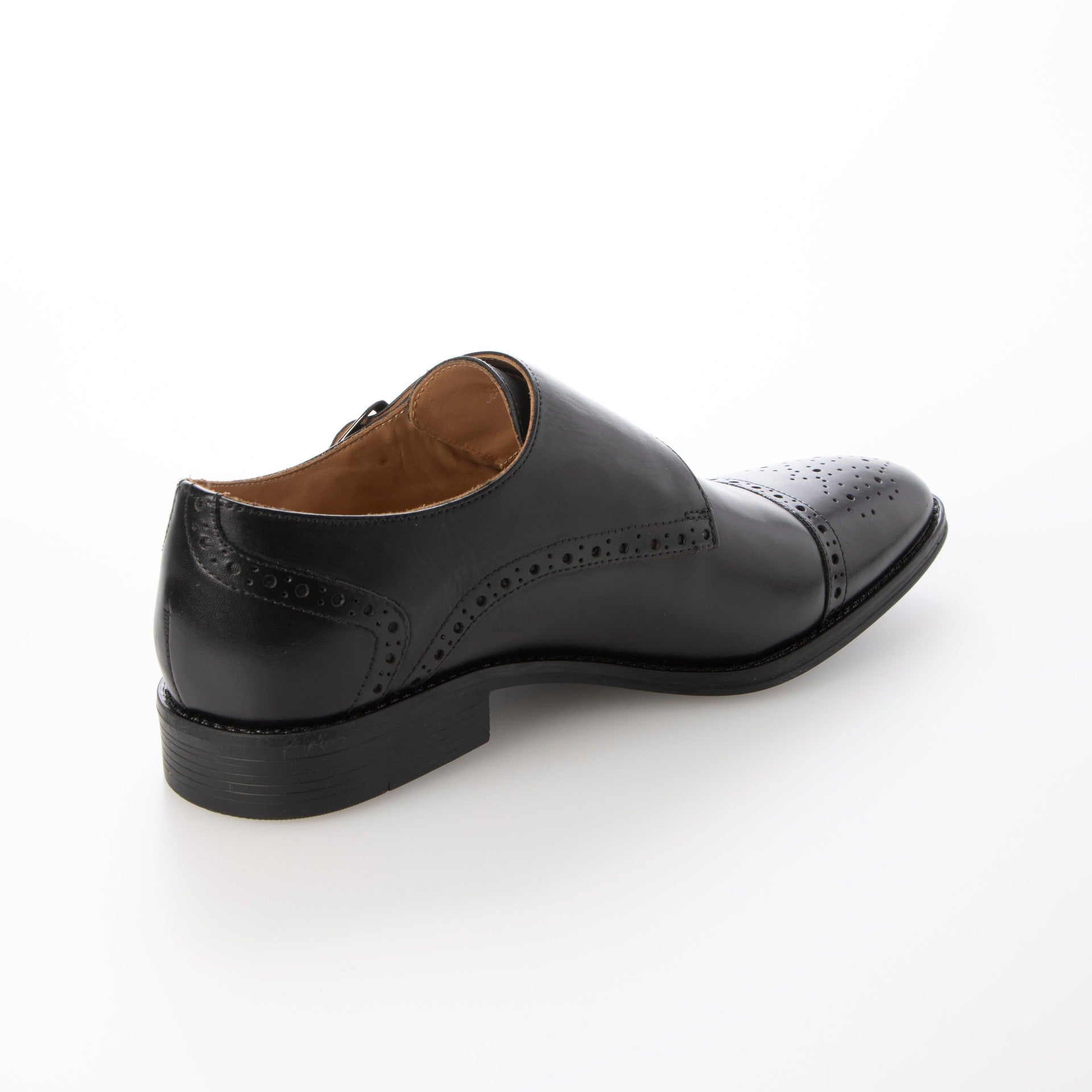 ライニングまで本革で蒸れない セミロングノーズ ビジネスシューズ メンズ ダーダブルモンク セミグローブ ビジカジ ドレスシューズ  アルフレッドコックス ALFRED COX