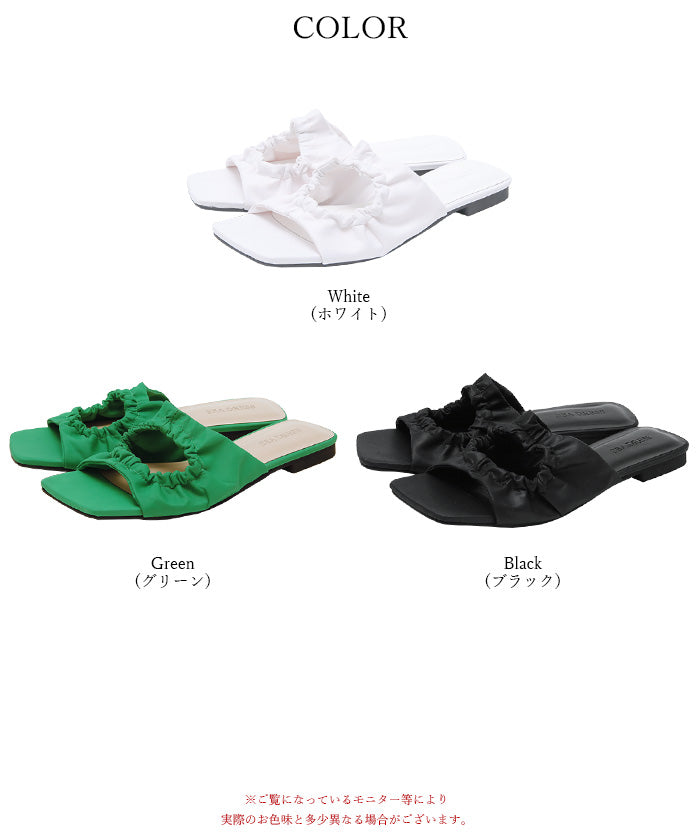 Seedless SEA DRESS Gathered Design Sandals