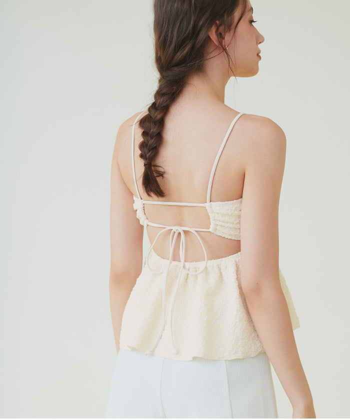 Seedless SEA DRESS 3D Jacquard Peplum Flare Bikini/Swimsuit [Non-returnable item]
