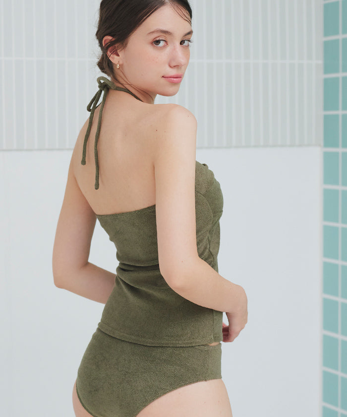 Titivate titivate ribbon front twist bikini/swimsuit [non-returnable item]