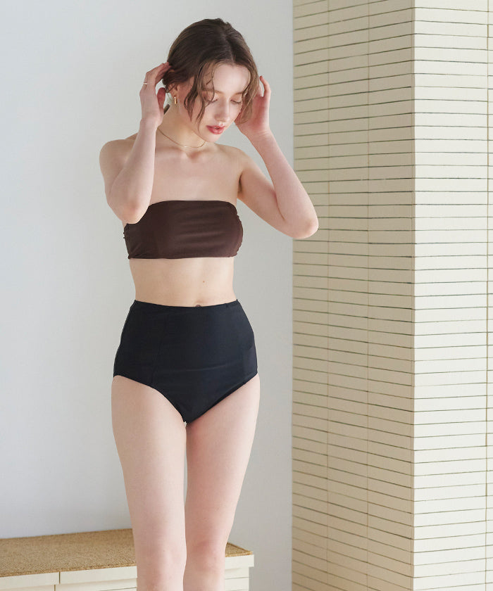 Seedless SEA DRESS Satin Front Ribbon Top Bikini/Set Swimwear [Non-returnable item]