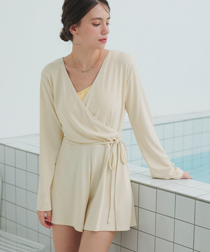 Seedless SEA DRESS Thin Ribbed Cache-Coeur All-in-One/Rash Guard