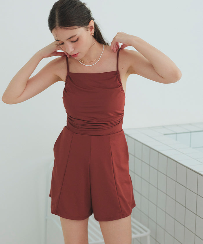 Seedless SEA DRESS Side Gather All-in-One / Dress Swimsuit 【Non-returnable item】