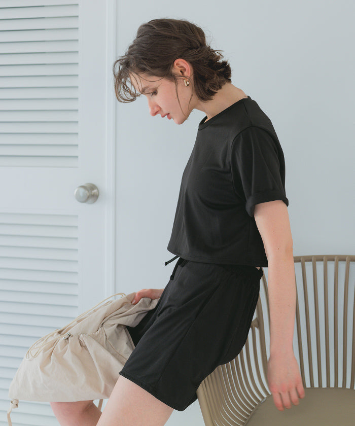 Seedless SEA DRESS 4-piece set / Short-sleeve T-shirt × Shorts × Bikini / Swimwear 【Non-returnable item】