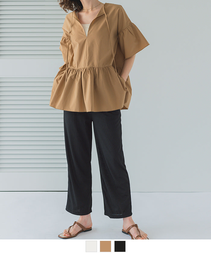 シードレス SEA DRESS セットアップ/ヘムラインフレアブラウス×レギンスラッシュガード 【返品不可商品】 （オフホワイト） オフホワイト