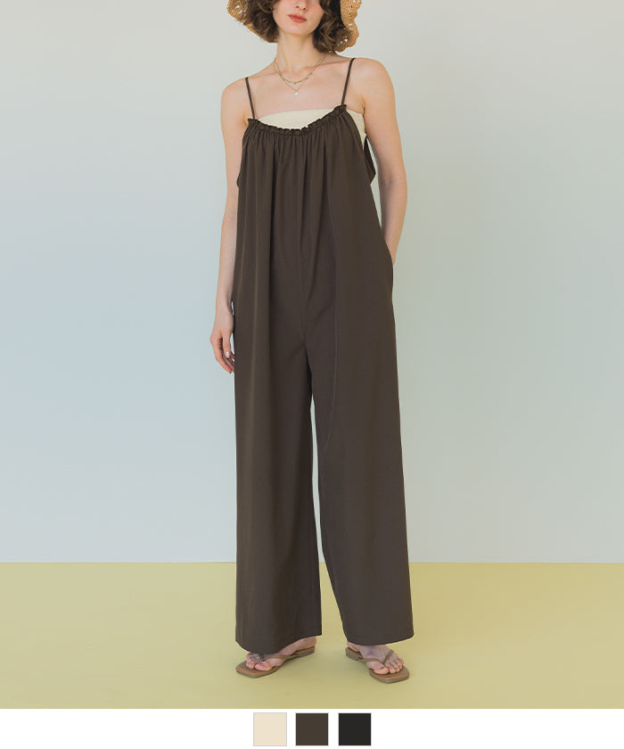 シードレス SEA DRESS 3点セット/キャミソールオールインワン×ビキニ/水着 【返品不可商品】 （ダークブラウン） ダークブラウン