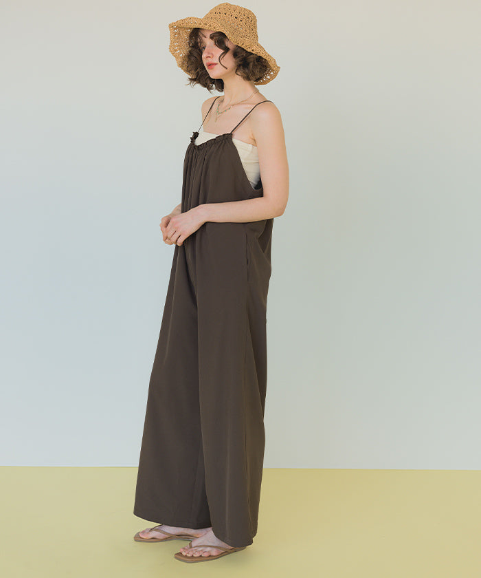 シードレス SEA DRESS 3点セット/キャミソールオールインワン×ビキニ/水着 【返品不可商品】 （ダークブラウン） ダークブラウン