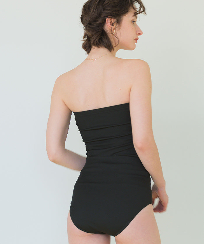 シードレス SEA DRESS 3点セット/キャミソールオールインワン×ビキニ/水着 【返品不可商品】 （ダークブラウン） ダークブラウン