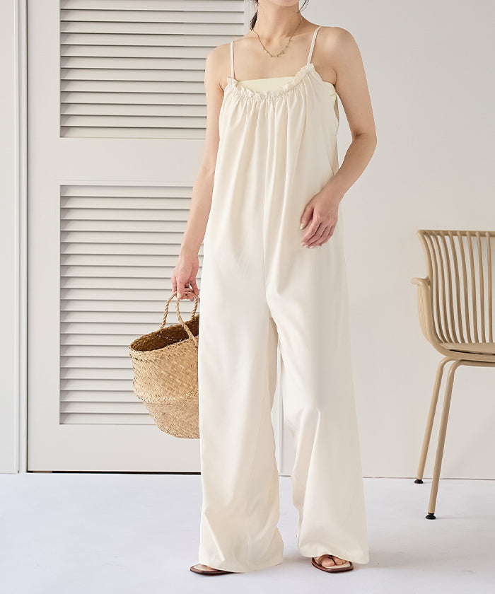 シードレス SEA DRESS 3点セット/キャミソールオールインワン×ビキニ/水着 【返品不可商品】 （ダークブラウン） ダークブラウン