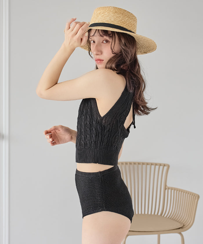 Seedless SEA DRESS American Sleeve Knit Bikini/Swimsuit 【Non-returnable item】