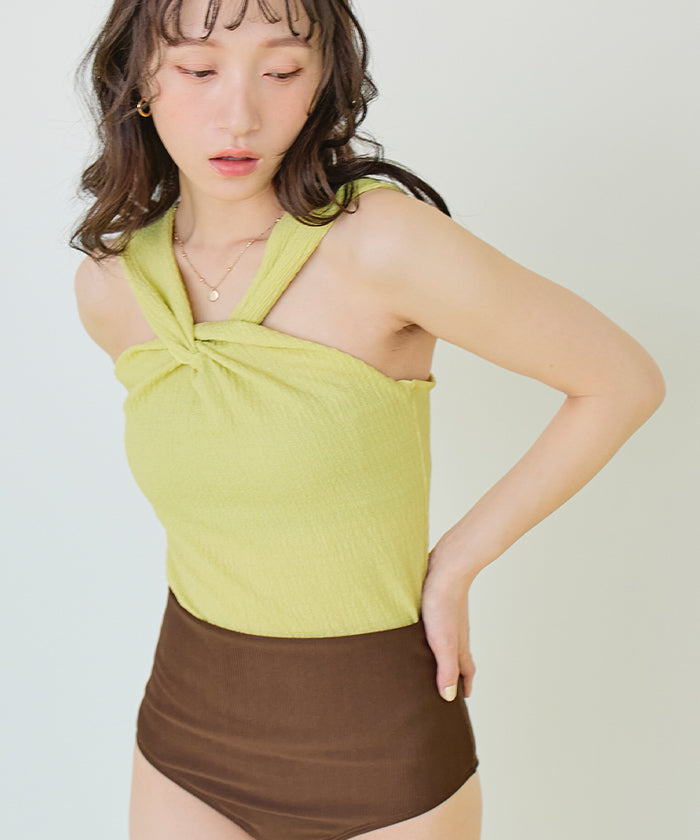Seedless SEA DRESS Twist Sleeveless High Waist Bikini/Set Swimwear 【Non-returnable item】
