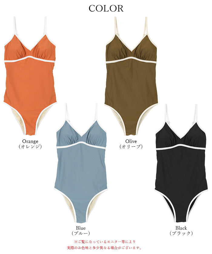 シードレス SEA DRESS パイピングシンプルワンピース/水着 【返品不可商品】 （オレンジ） オレンジ