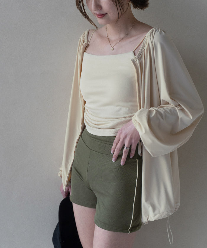 Seedless SEA DRESS 4-piece set / Blouson with rash guard × bikini / Swimwear 【Non-returnable item】