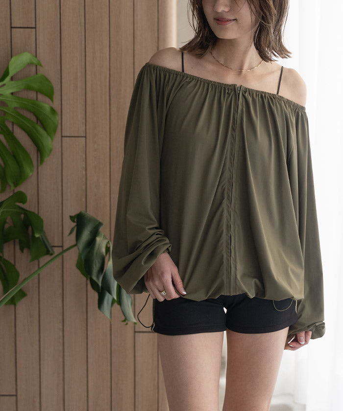 Seedless SEA DRESS 4-piece set / Blouson with rash guard × bikini / Swimwear 【Non-returnable item】