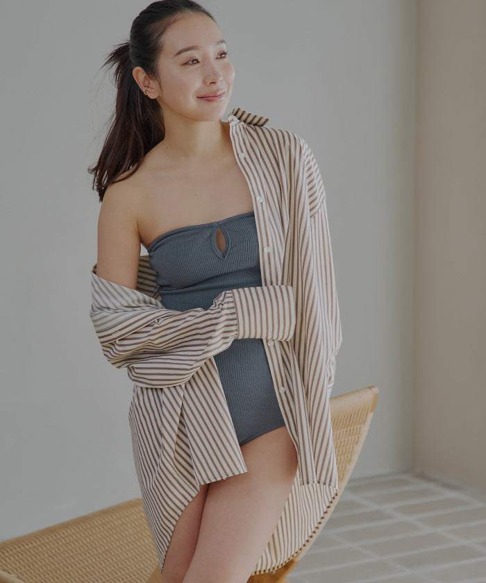 シードレス SEA DRESS フロントホールデザインベアワンピース/水着 【返品不可商品】 （ブラック） ブラック