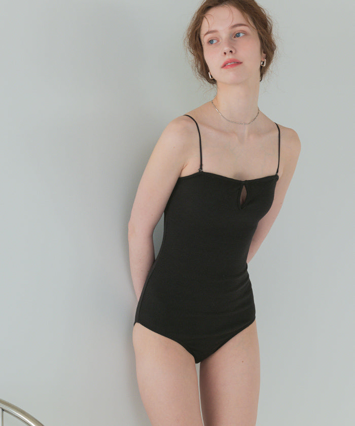 シードレス SEA DRESS フロントホールデザインベアワンピース/水着 【返品不可商品】 （ブラック） ブラック