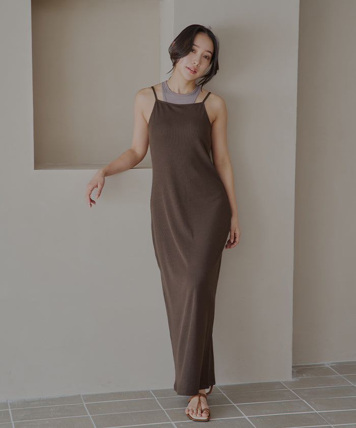 シードレス SEA DRESS バックオープンデザインキャミソールワンピース （ブラック） ブラック