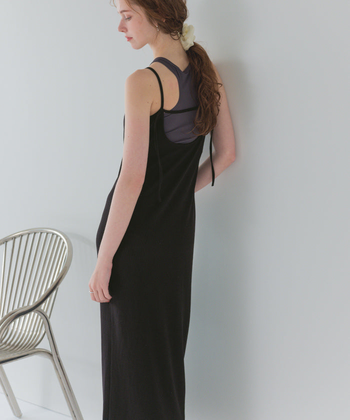シードレス SEA DRESS バックオープンデザインキャミソールワンピース （ブラック） ブラック