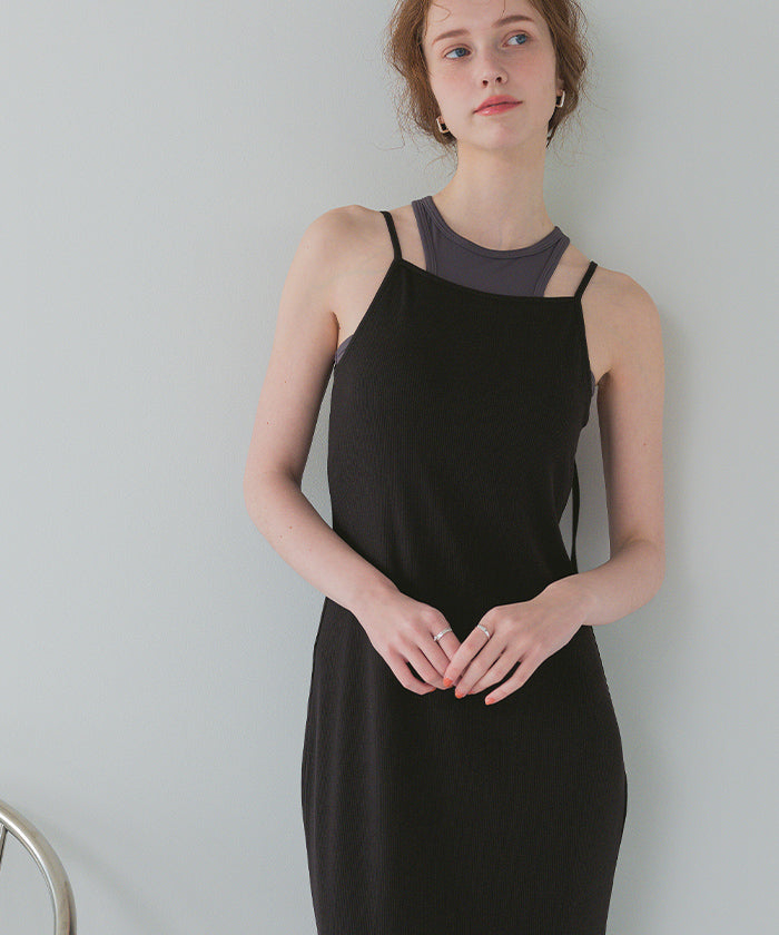シードレス SEA DRESS バックオープンデザインキャミソールワンピース （ブラック） ブラック