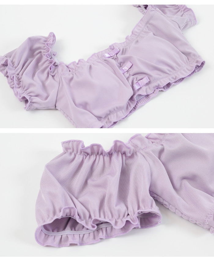 シードレス SEA DRESS フロントミニリボンビキニ/水着 【返品不可商品】 （ラベンダー/ブラウン） ラベンダー/ブラウン