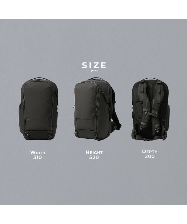 アルパカ ALPAKA 新商品/アルパカ/エレメンツトラベルバックパック/AXOFLUX/16インチPC/35L/ウエストベルト付【elem-tl-bp-axoflux】 （ブラック） ブラック