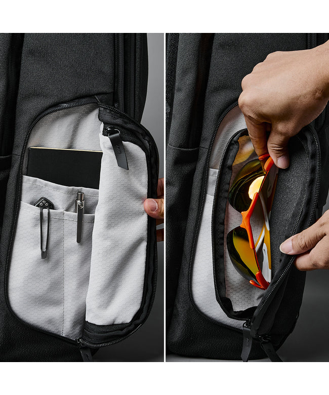 アルパカ ALPAKA 新商品/アルパカ/エレメンツトラベルバックパック/AXOFLUX/16インチPC/35L/ウエストベルト付【elem-tl-bp-axoflux】 （ブラック） ブラック