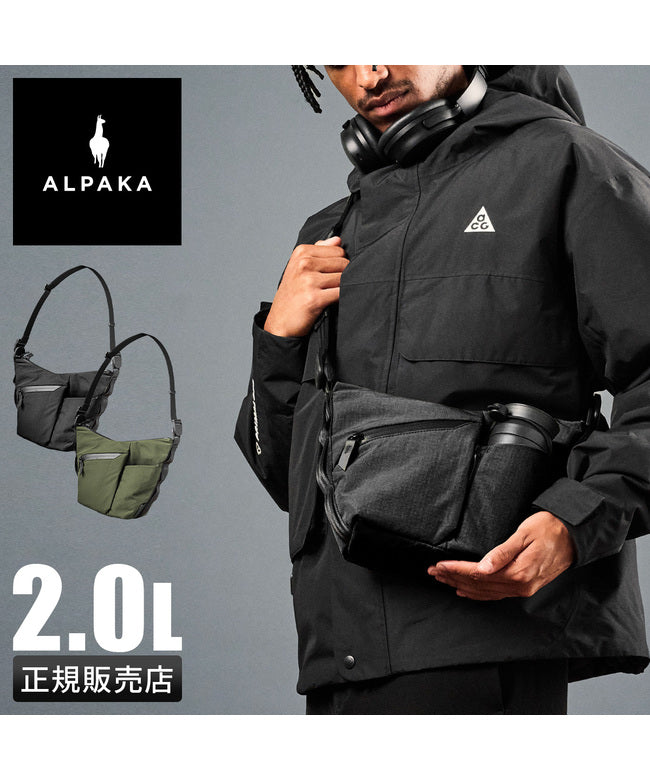 アルパカ ALPAKA FLOW SATCHEL /ショルダーバッグ【flow-satchel-2l】 （ブラック） ブラック