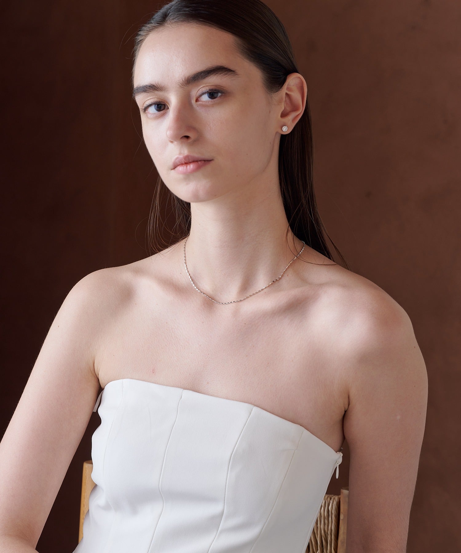 アリュレル ALLURELLE ペタルチェーンネックレス KNF127 （シルバー） シルバー