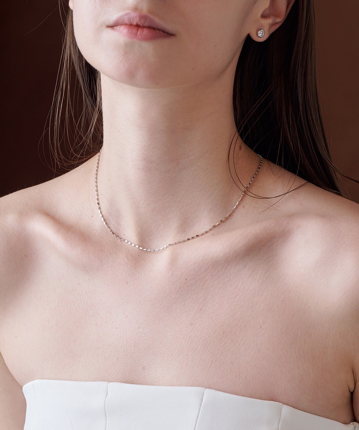 アリュレル ALLURELLE ペタルチェーンネックレス KNF127 （シルバー） シルバー