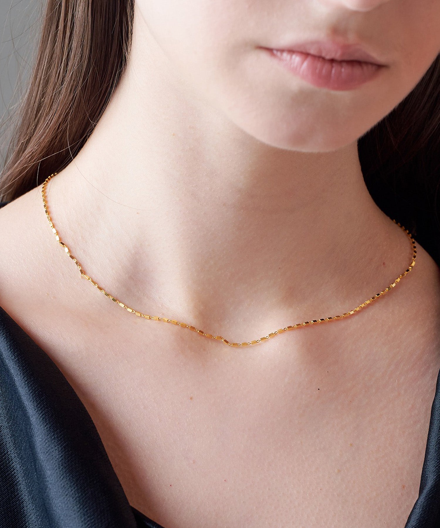 アリュレル ALLURELLE ペタルチェーンネックレス KNF127 （ゴールド） ゴールド