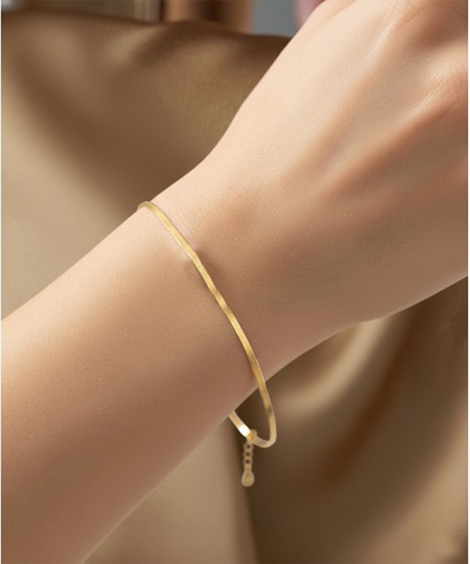 アリュレル ALLURELLE スネークチェーンブレスレット KNF127 （ゴールド） ゴールド