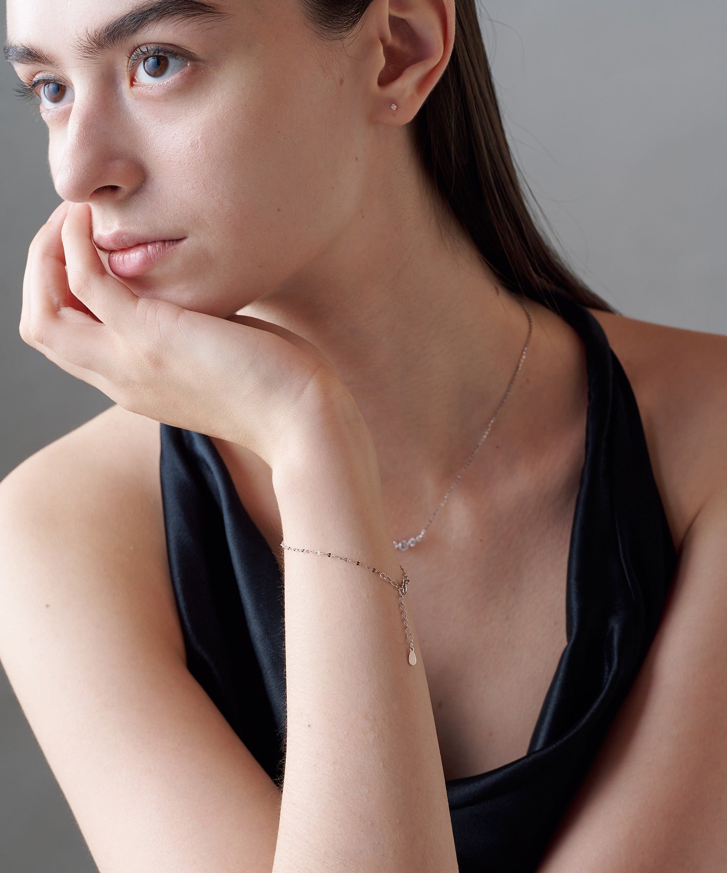 アリュレル ALLURELLE ペタルチェーンブレスレット TYPE-1 KNF127 （シルバー） シルバー