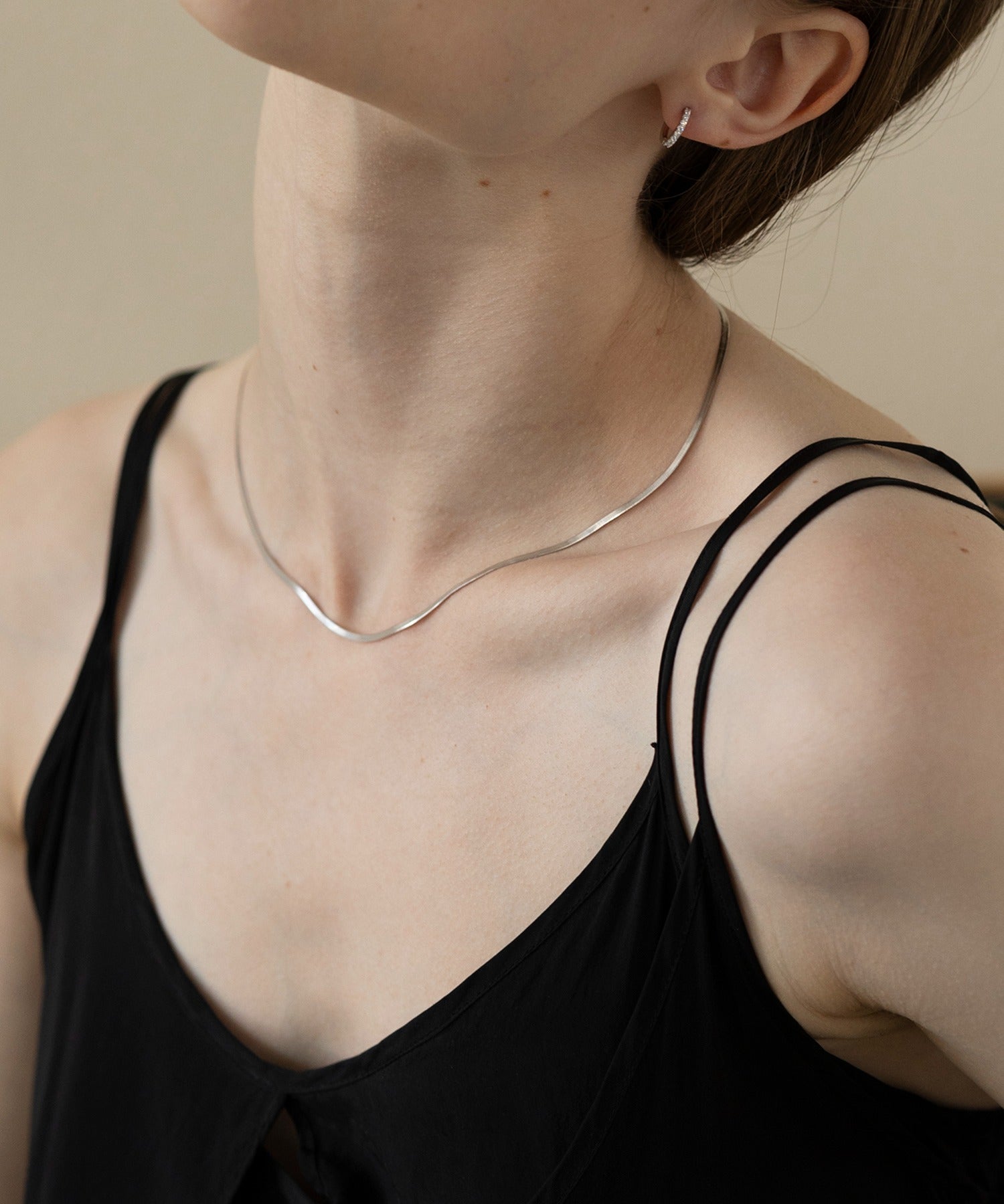 アリュレル ALLURELLE スネークチェーンネックレス KNF127 （シルバー） シルバー