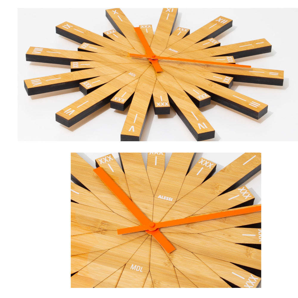 アレッシ ALESSI アレッシィ ALESSI MDL05 掛け時計 RAGGIANTE Wall clock ラジアンテ インテリア ウォールクロック 壁掛け時計 アナログ デザイン雑貨 壁時計 【返品不可商品】 （ナチュラル） ナチュラル
